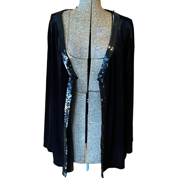 Velvet/sequin cardigan. EUC - Picture 4 of 8